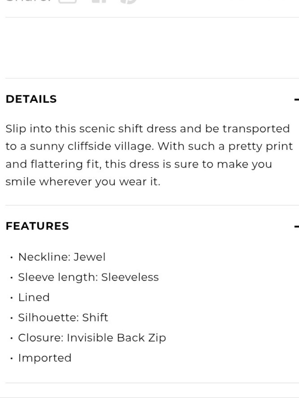 Talbots Scenic Village Shift Dress Cotton Classic - Picture 4 of 8